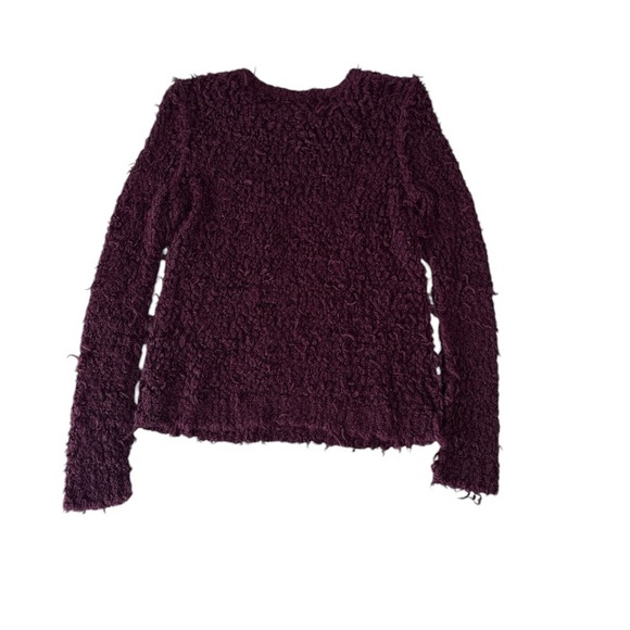 Free People Urban Outfitters Eggplant Purple Shag Sweater Medium So Soft - Picture 5 of 6